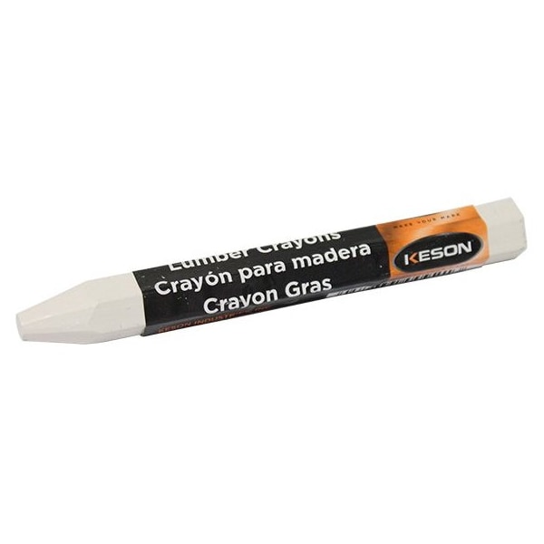 Lumber Crayon - White, Fade & Weather-Resistant, 12PK